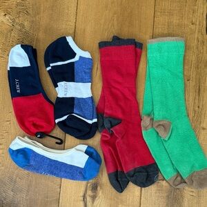 J. Crew Men's Sock Collection - Navy, Blue, Red, Green